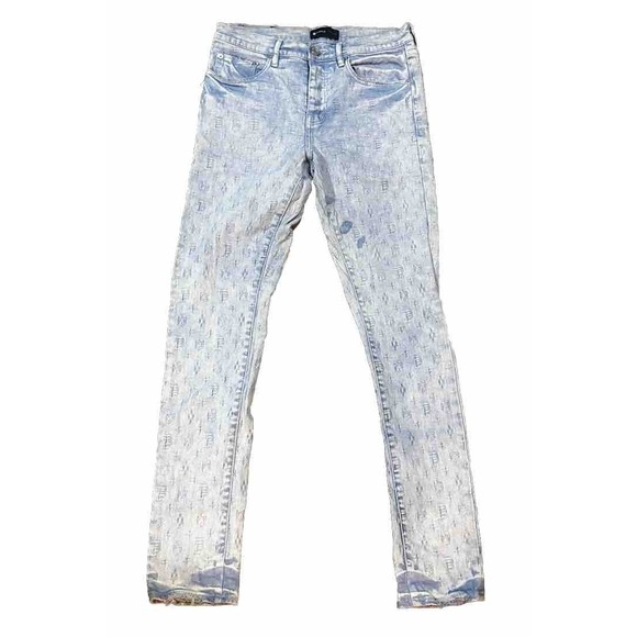 Purple Brand Other - Purple Brand Jacquard monogram Denim Slim Fit Low Rise Jeans 31 POO1